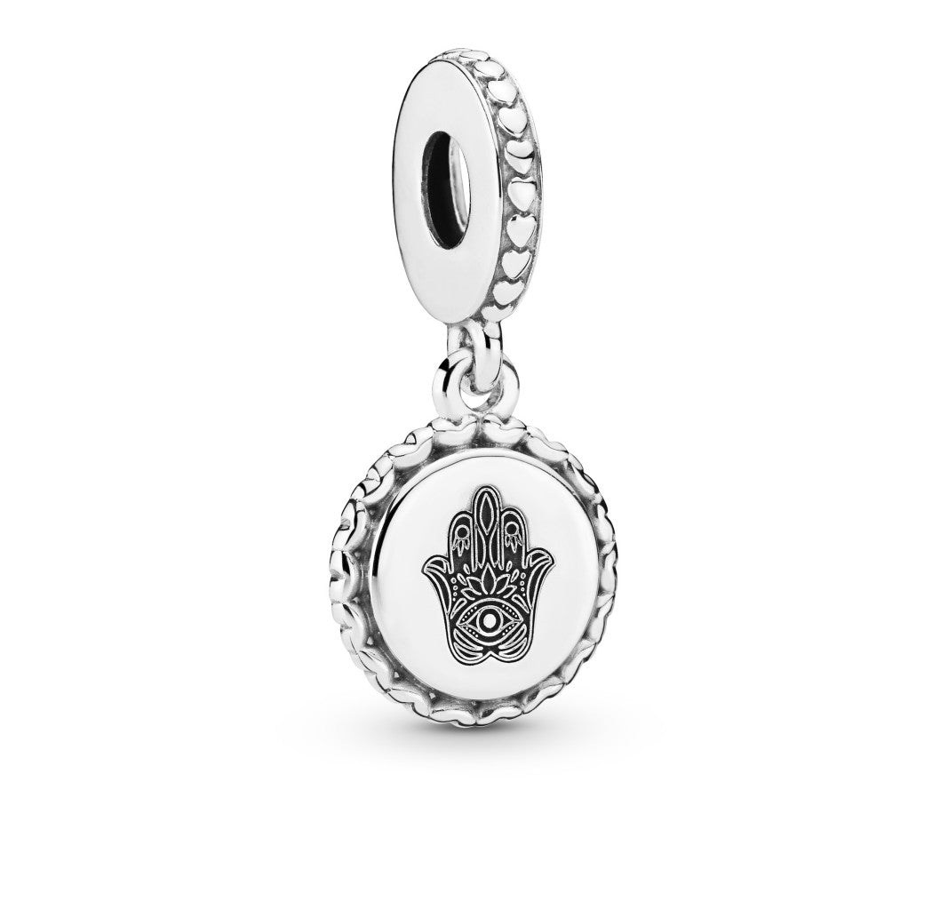 Hamsa Hand Silver Dangle