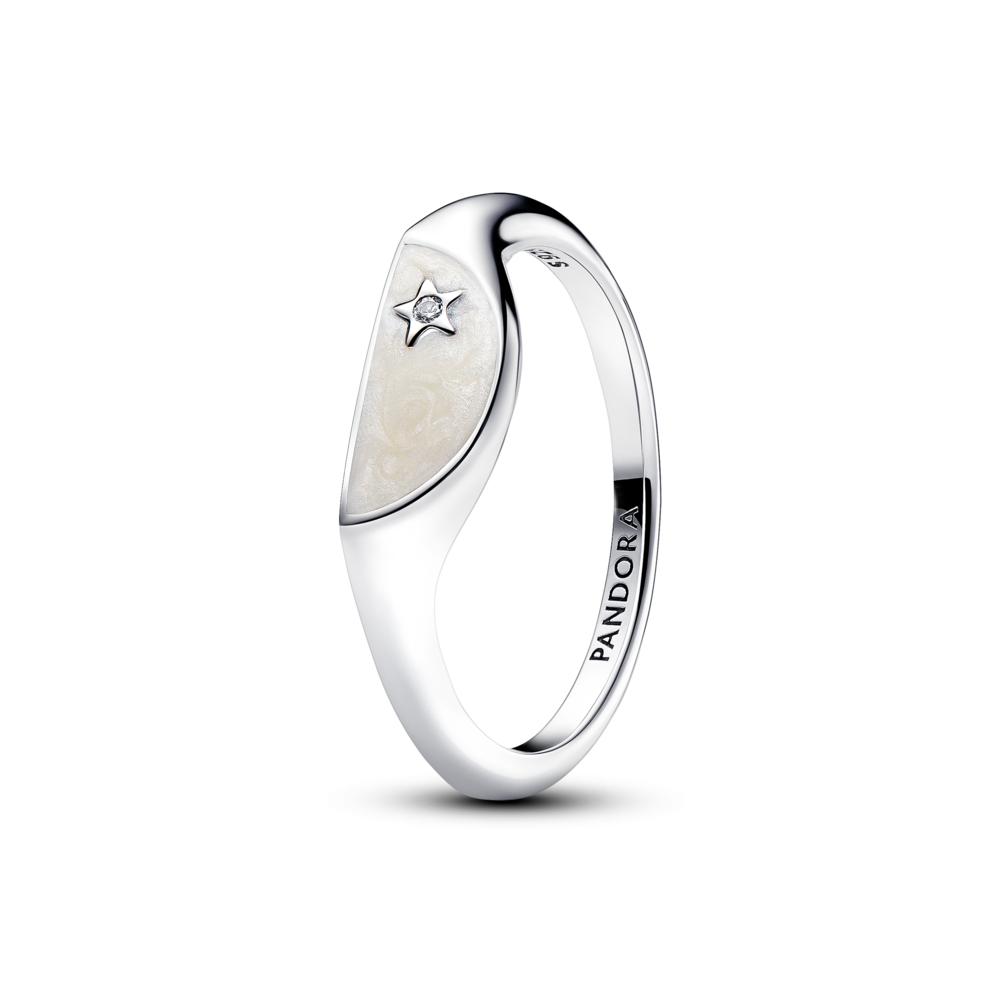 Pandora ME Halved Enamel Signet Ring - Main Image