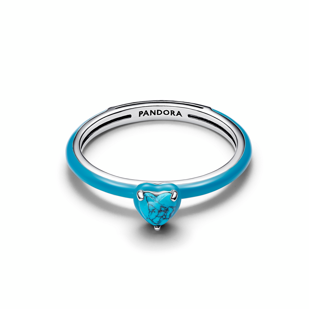 Turquoise-coloured Heart Stone Ring