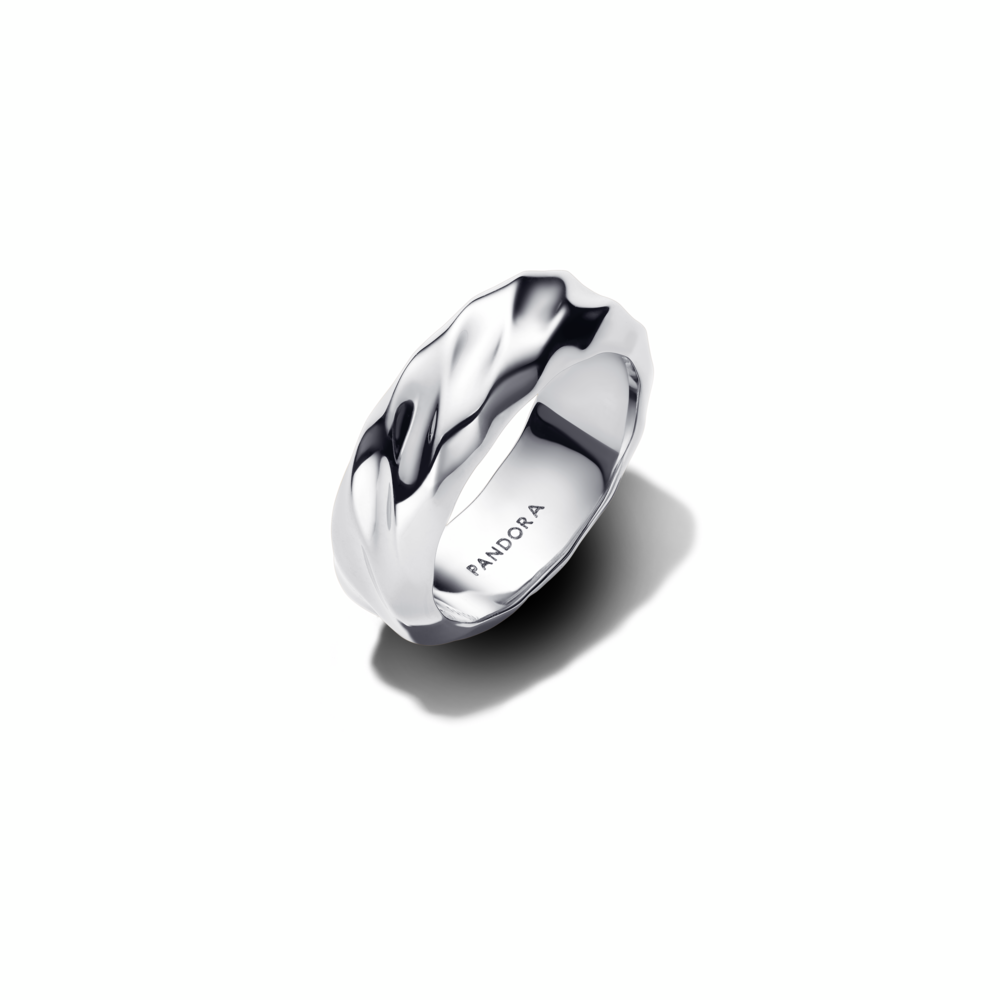 Rippled Wide Band Ring