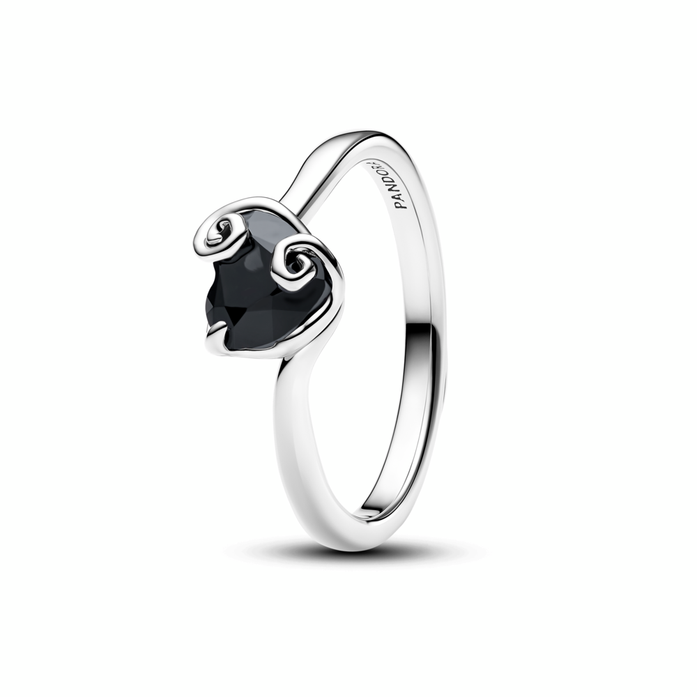 Disney Jack Skellington sterling silver ring with black crystal