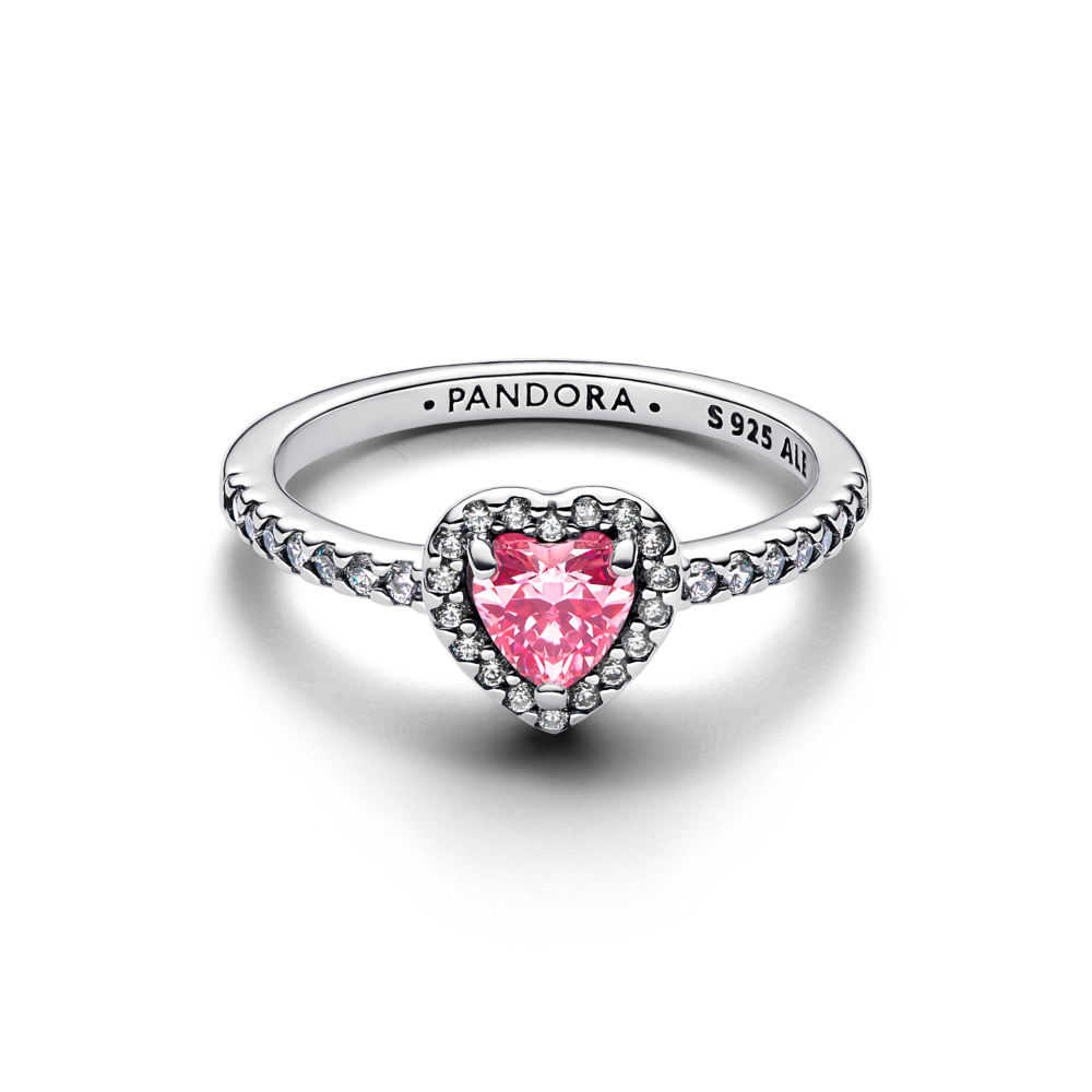 Elevated Pink Heart Ring