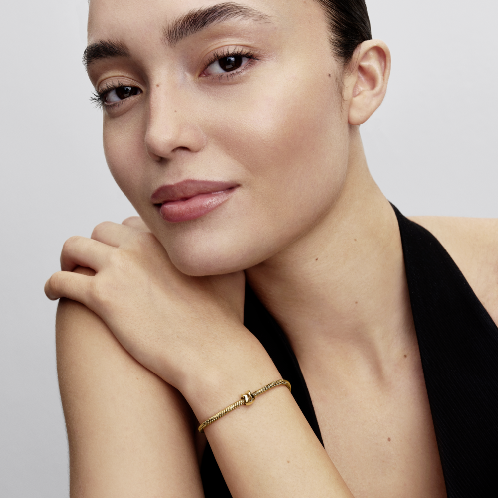 Horse shoe 14k gold-plated mini charm