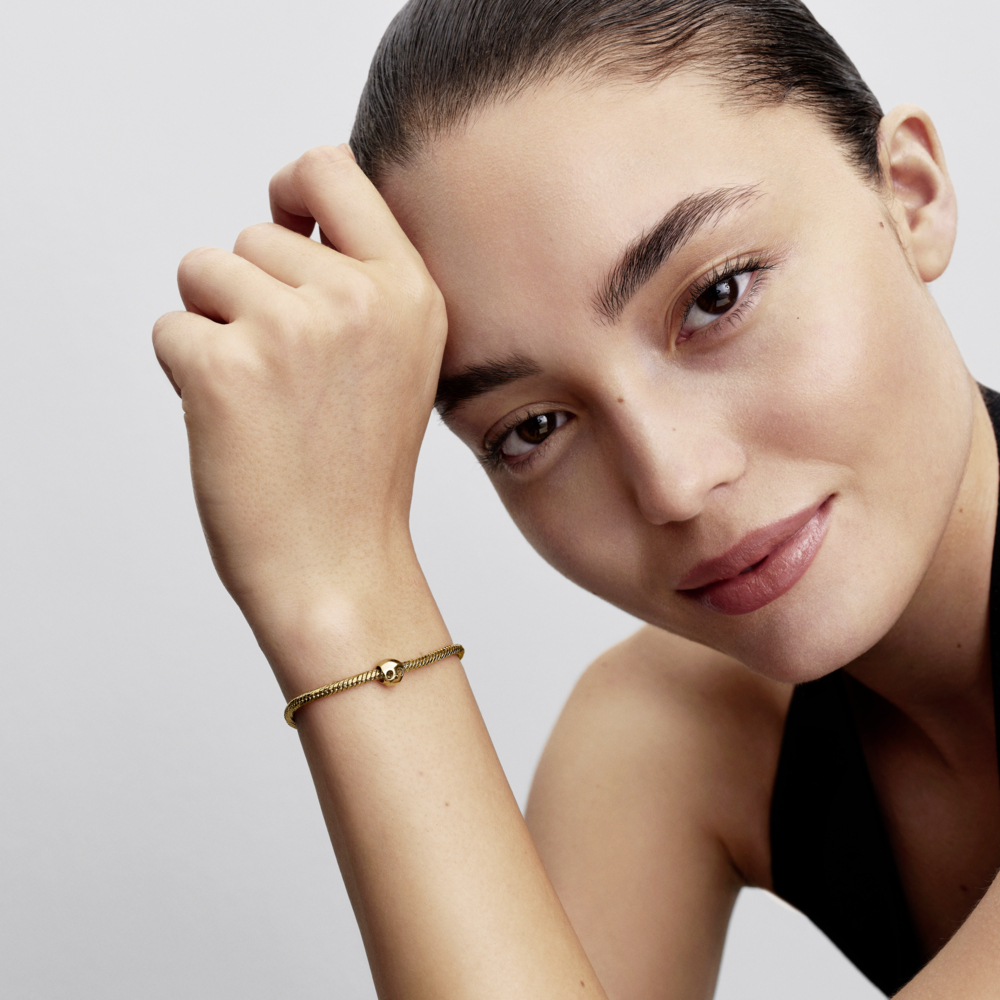 Skull 14k gold-plated mini charm