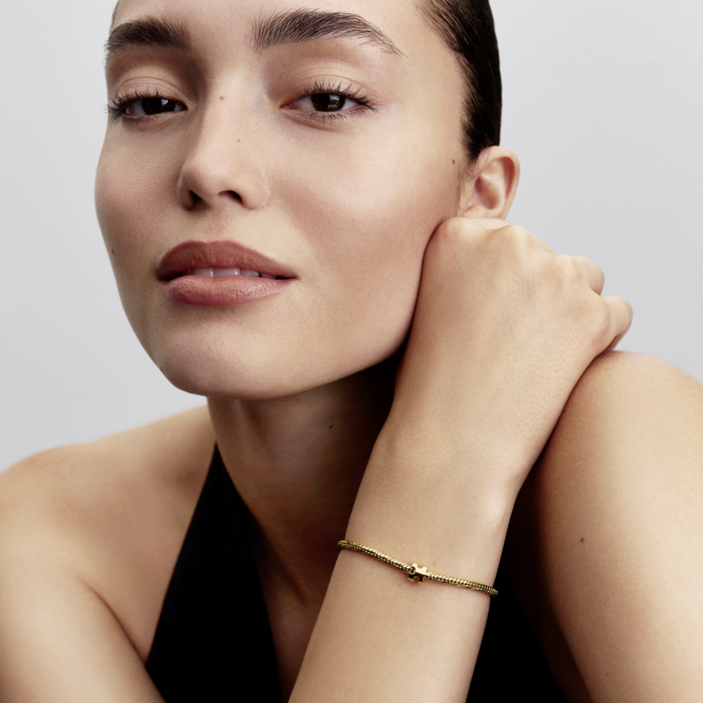 Puzzle 14k gold-plated mini charm