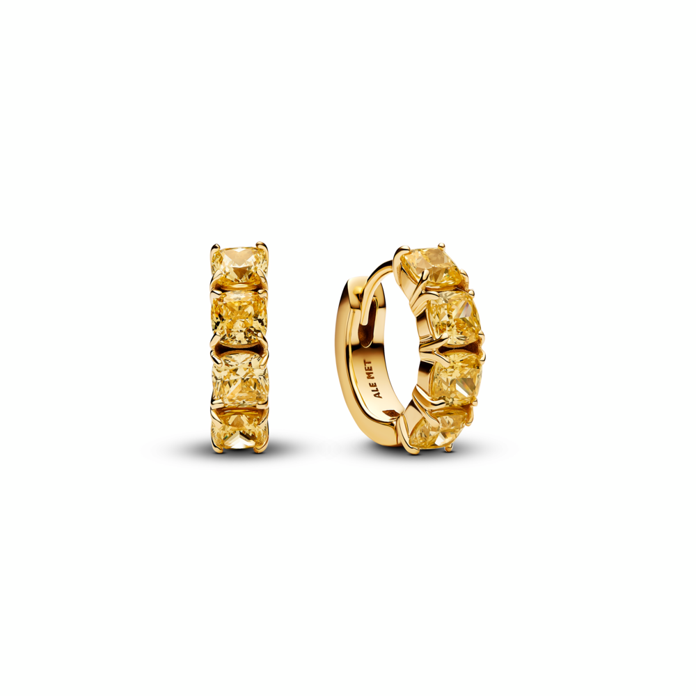 Yellow Hoop Earrings