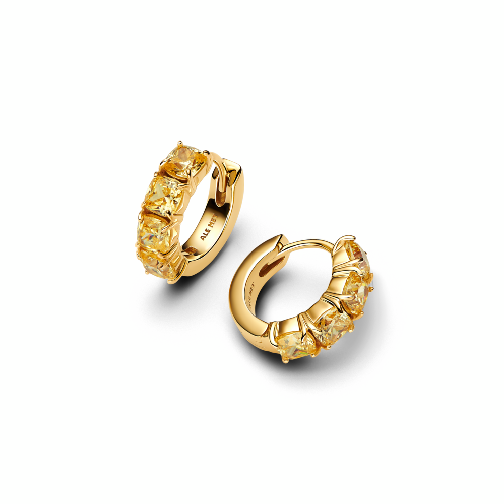Yellow Hoop Earrings