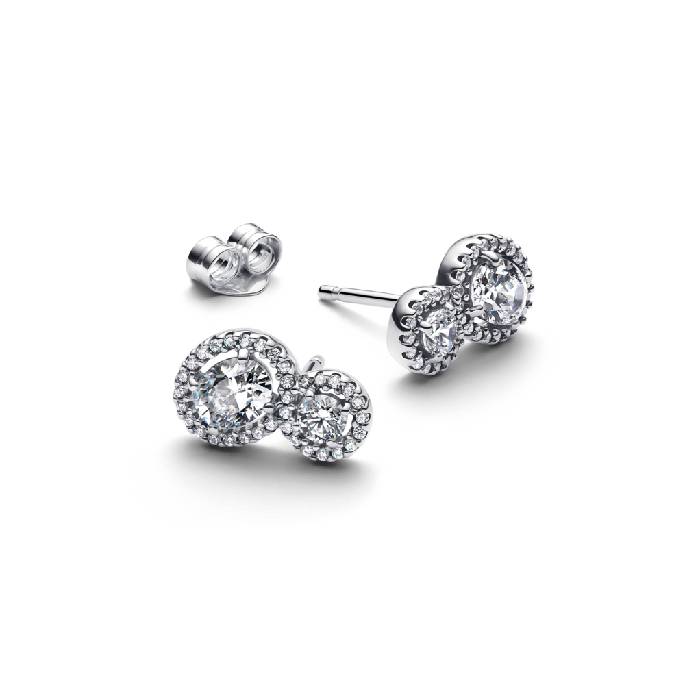 Embracing Halo Stud Earrings