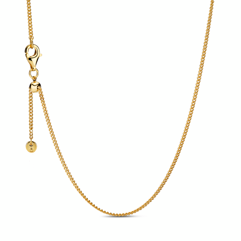 14k Gold Plated  necklace with sliding clasp