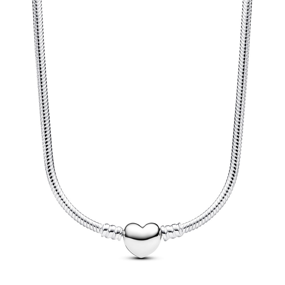 Pandora Moments Heart Clasp Snake Chain Necklace