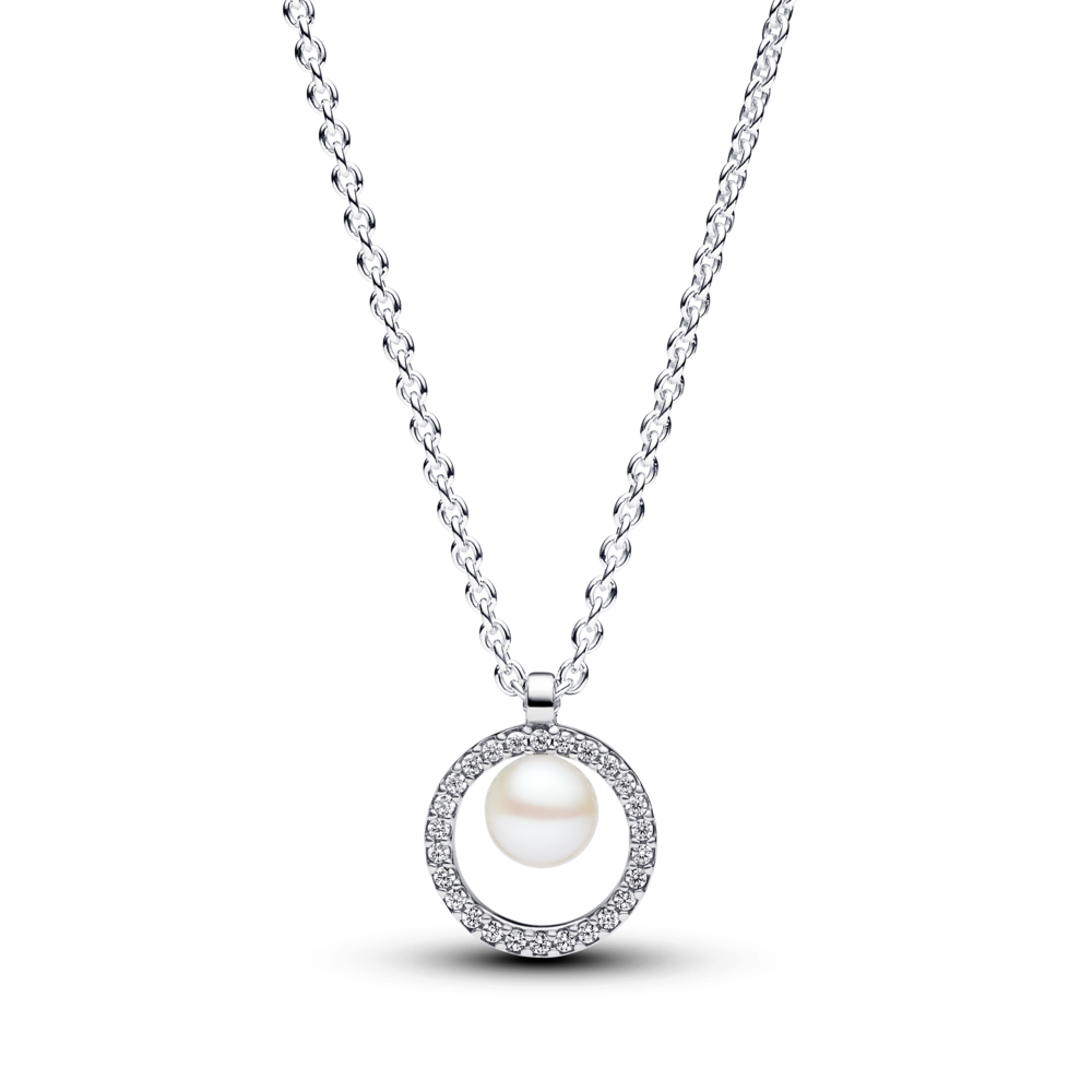 Pavé Circles Chain Necklace