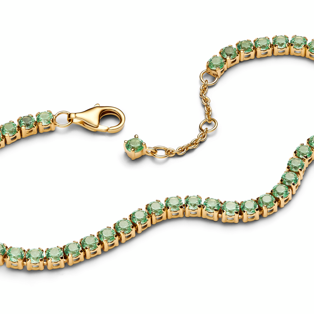 Sparkling Green Tennis Bracelet