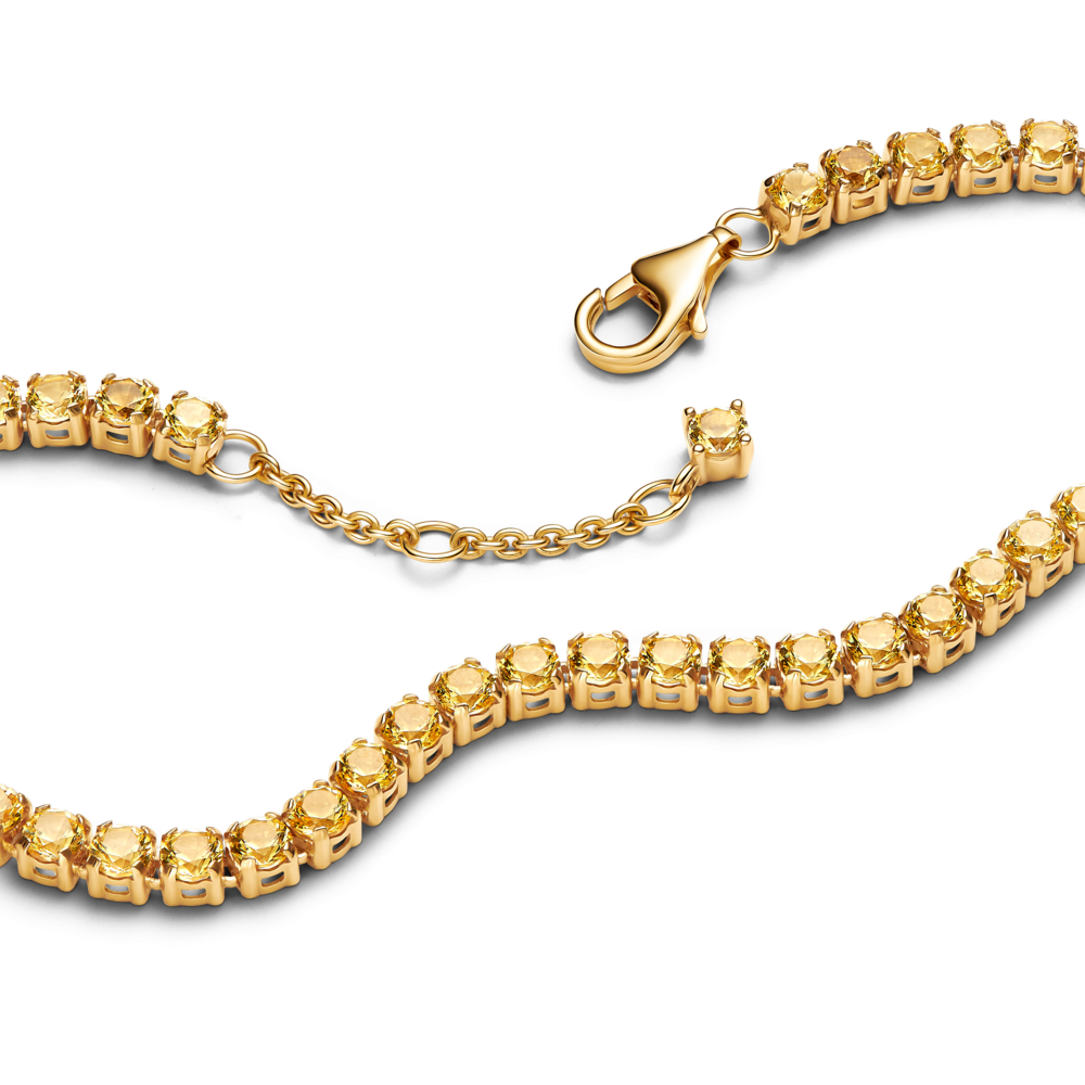 Sparkling Yellow Tennis Bracelet
