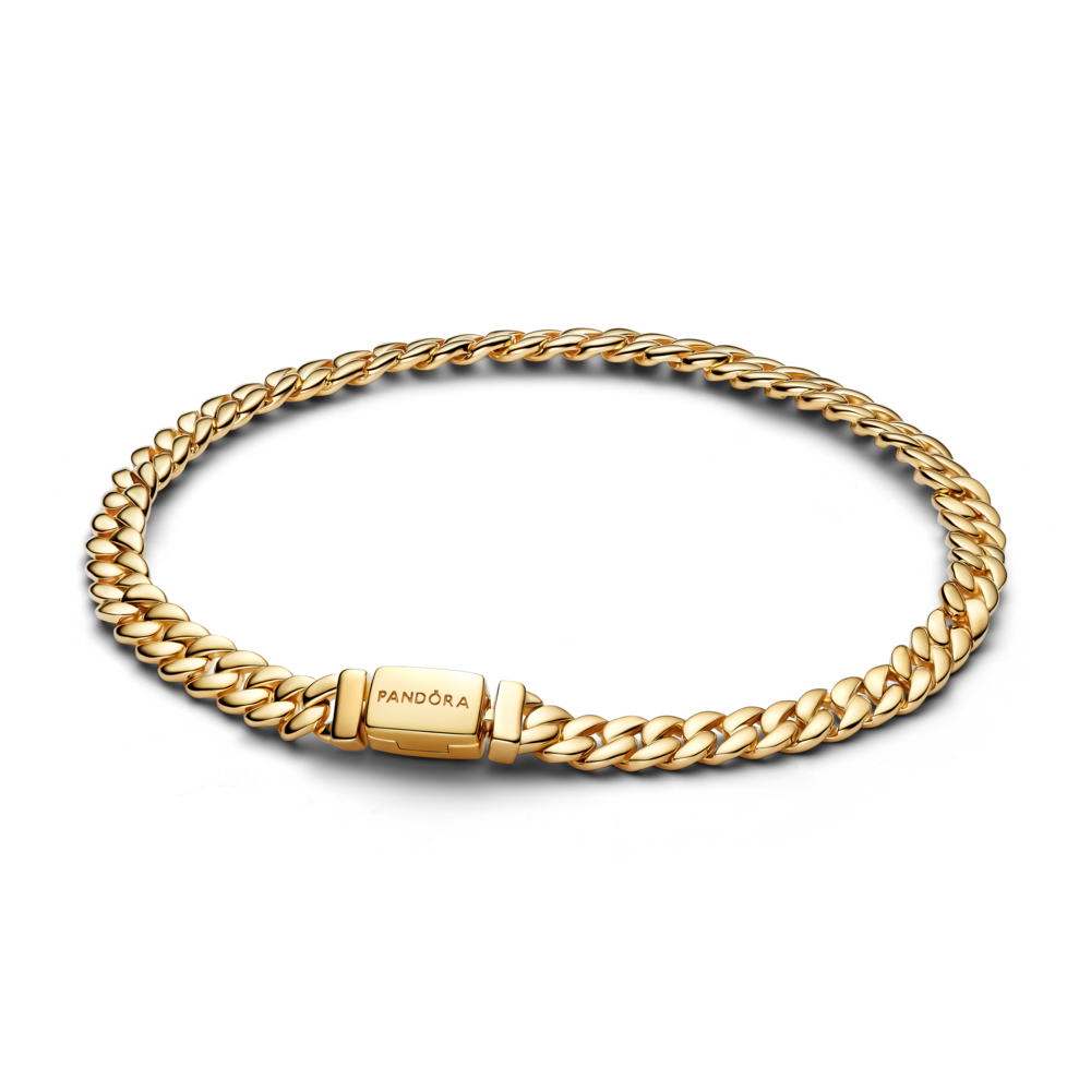 Cuban chain 14k gold-plated bracelet