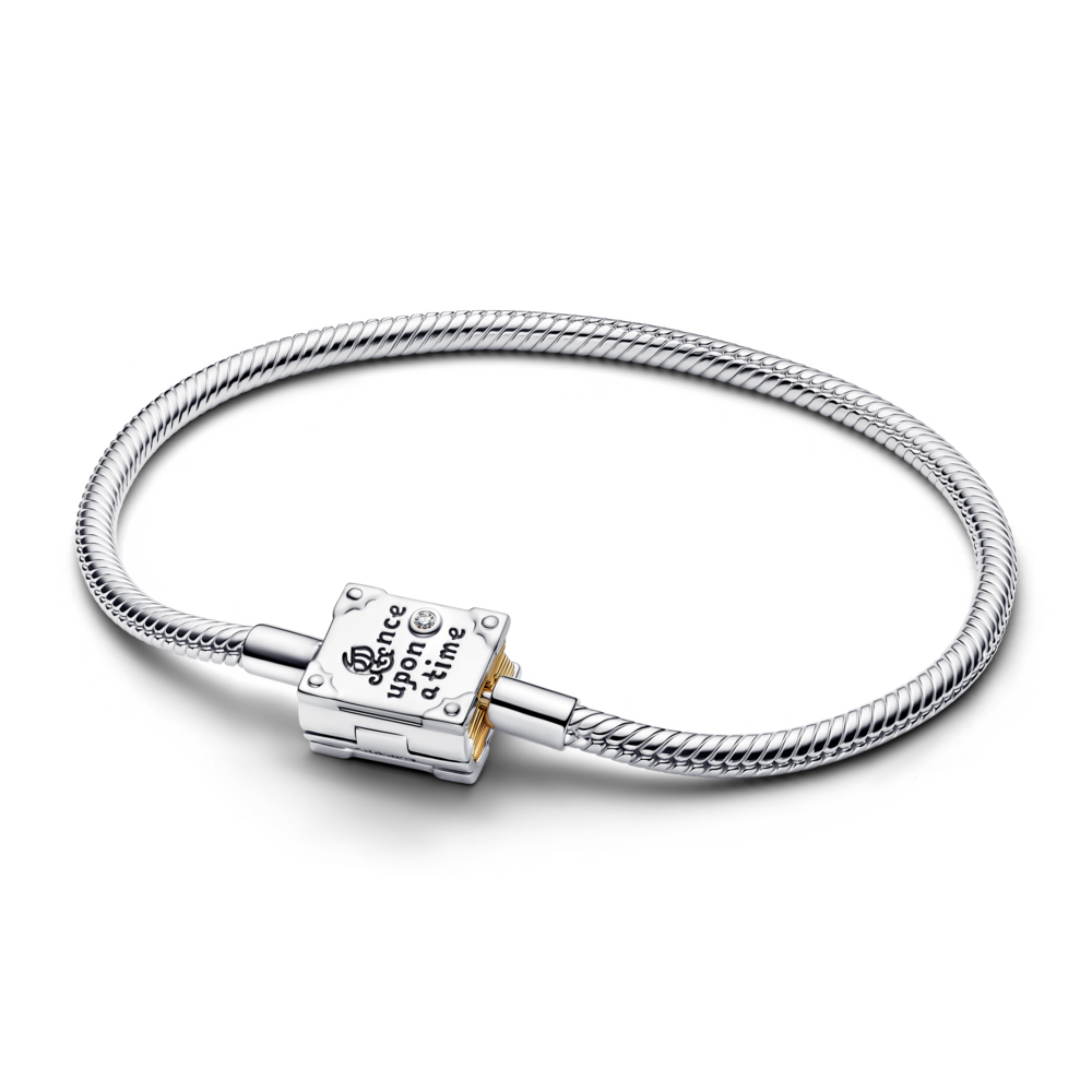 Disney Princess sterling silver and 14k gold-plated bracelet with 0.012 ct TW G-I VS+ round brilliant very good cut lab-grown diamond