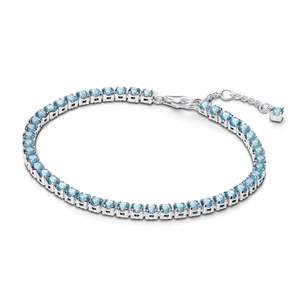 Sparkling Light Blue Tennis Bracelet