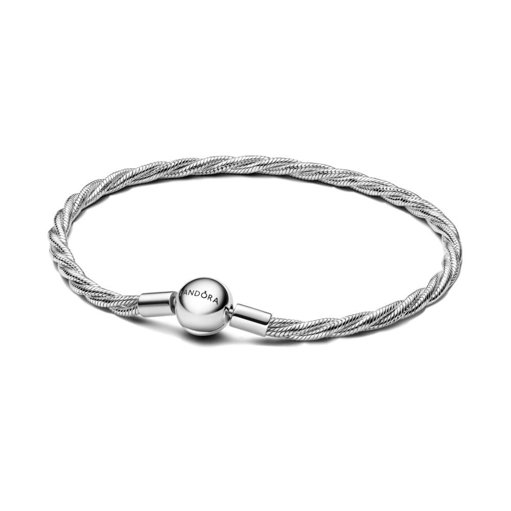 Round Pandora Clasp Twisted Snake Chain