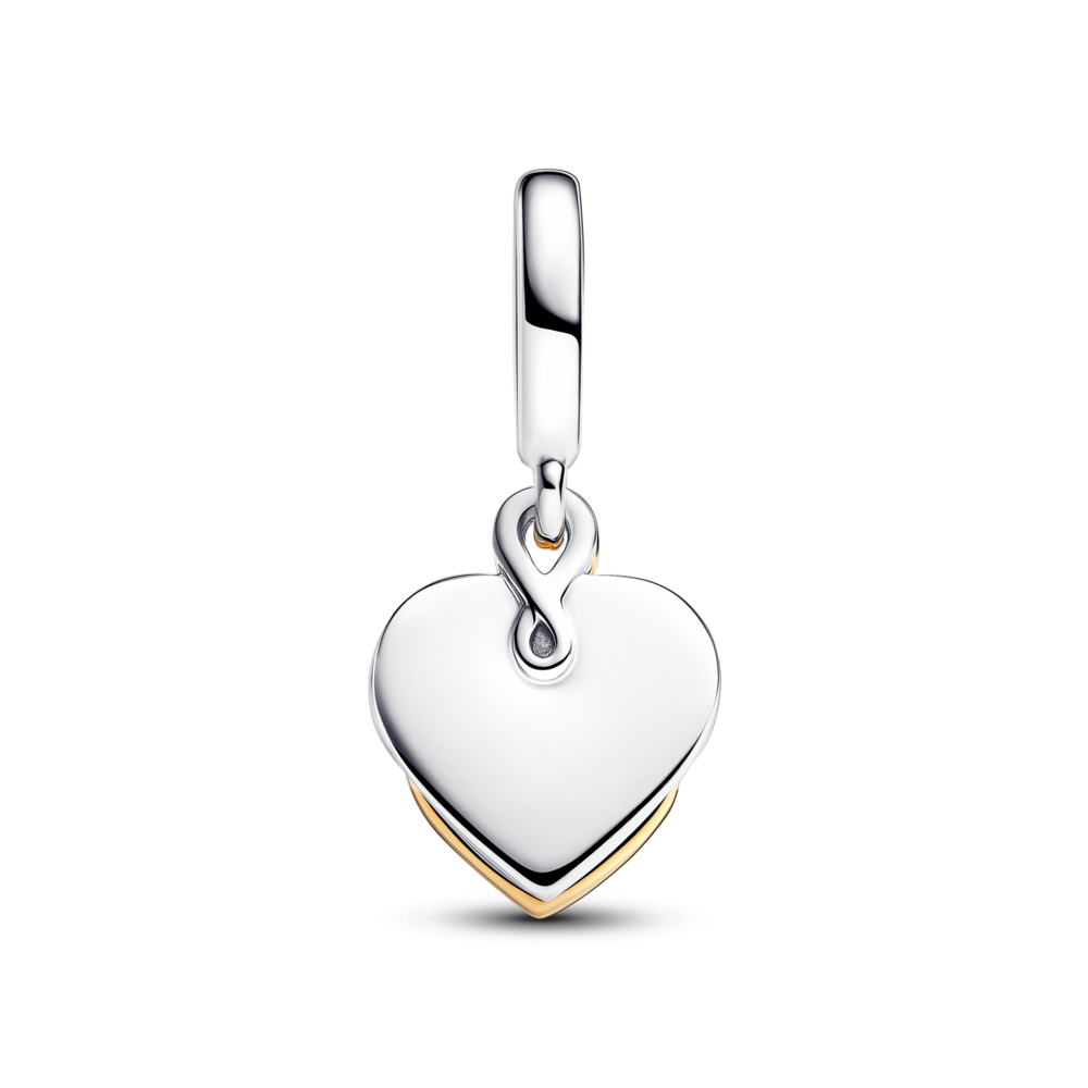 Lab-grown Diamond Engravable Mum Double Dangle Charm