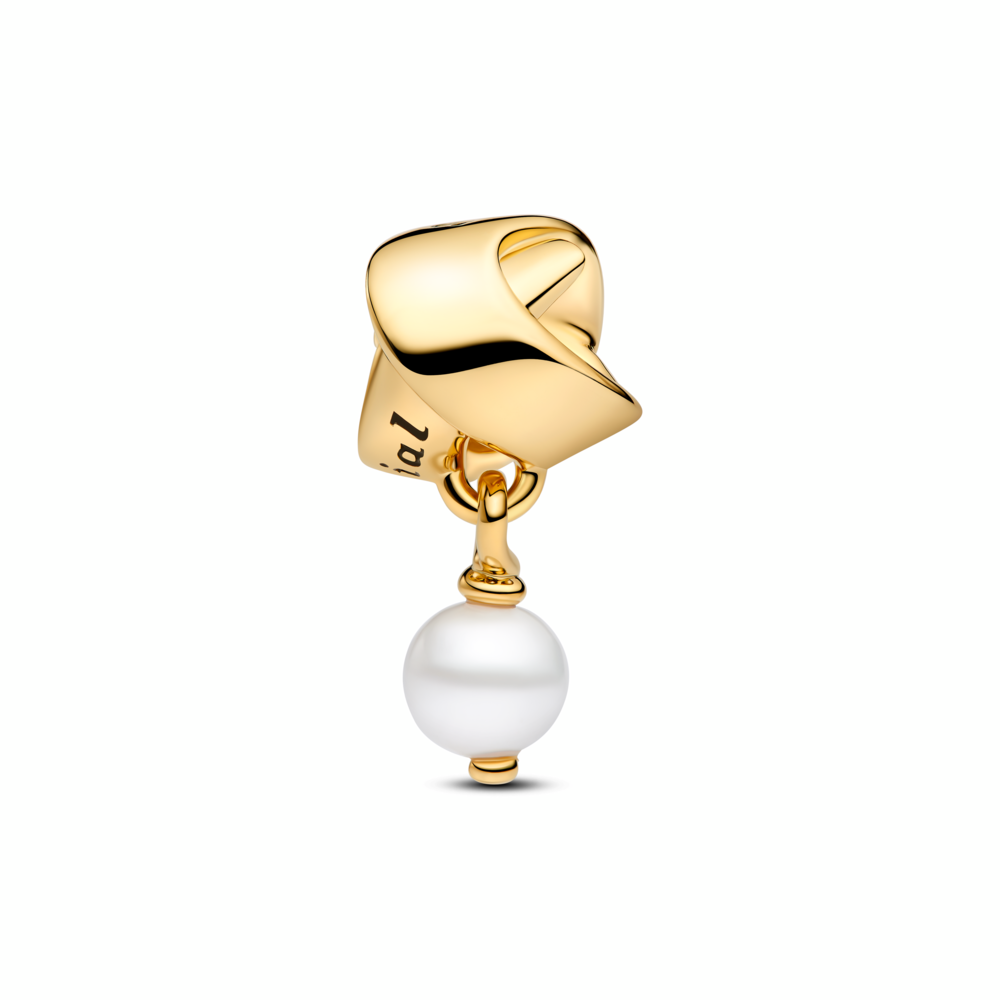 Treated Freshwater Cultured Pearl Ribbon Charm