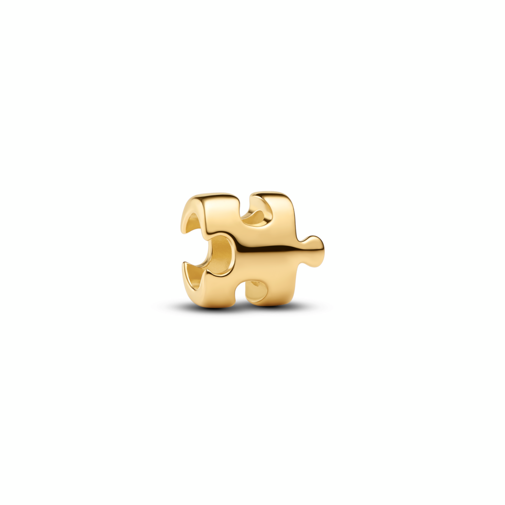 Puzzle 14k gold-plated mini charm