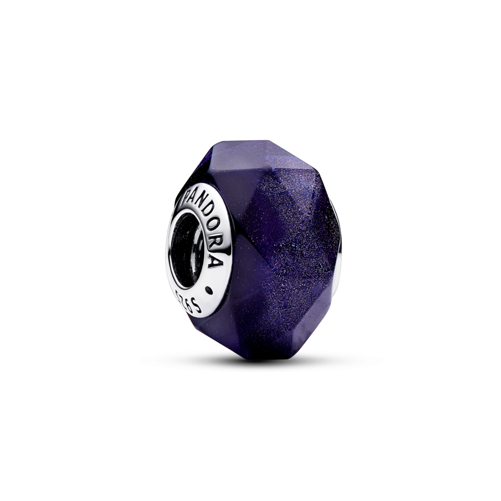 Faceted Blue Murano Glass Charm