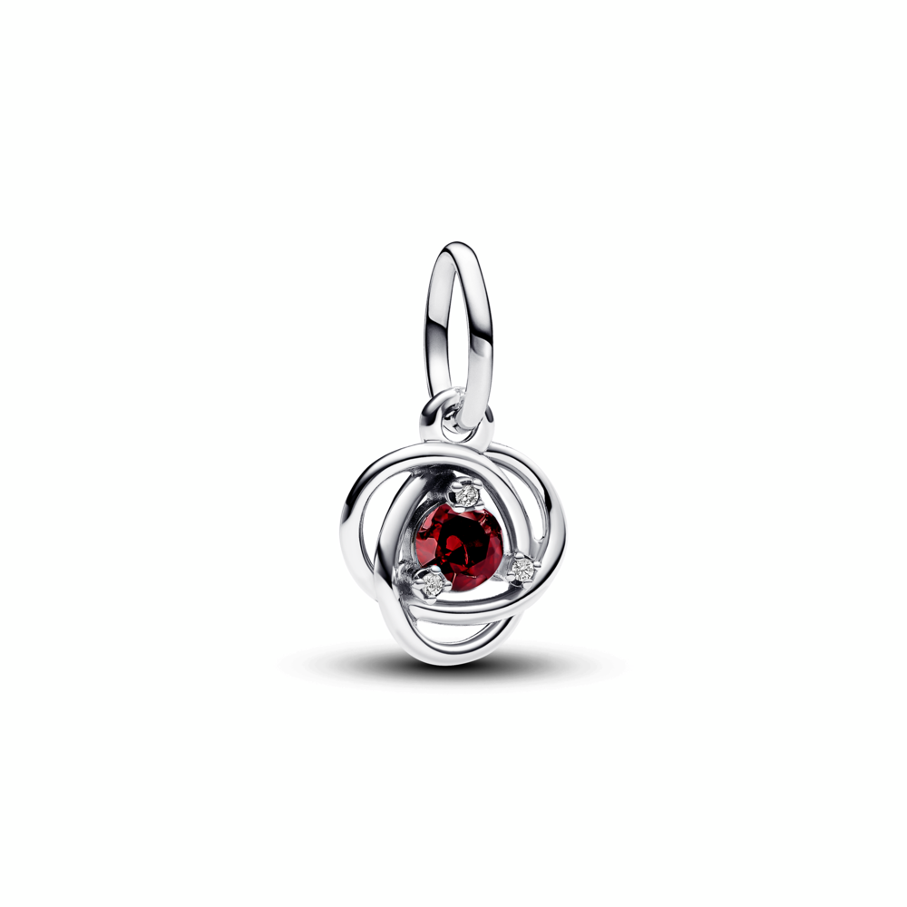 January Birthstone Eternity Circle Dangle Charm