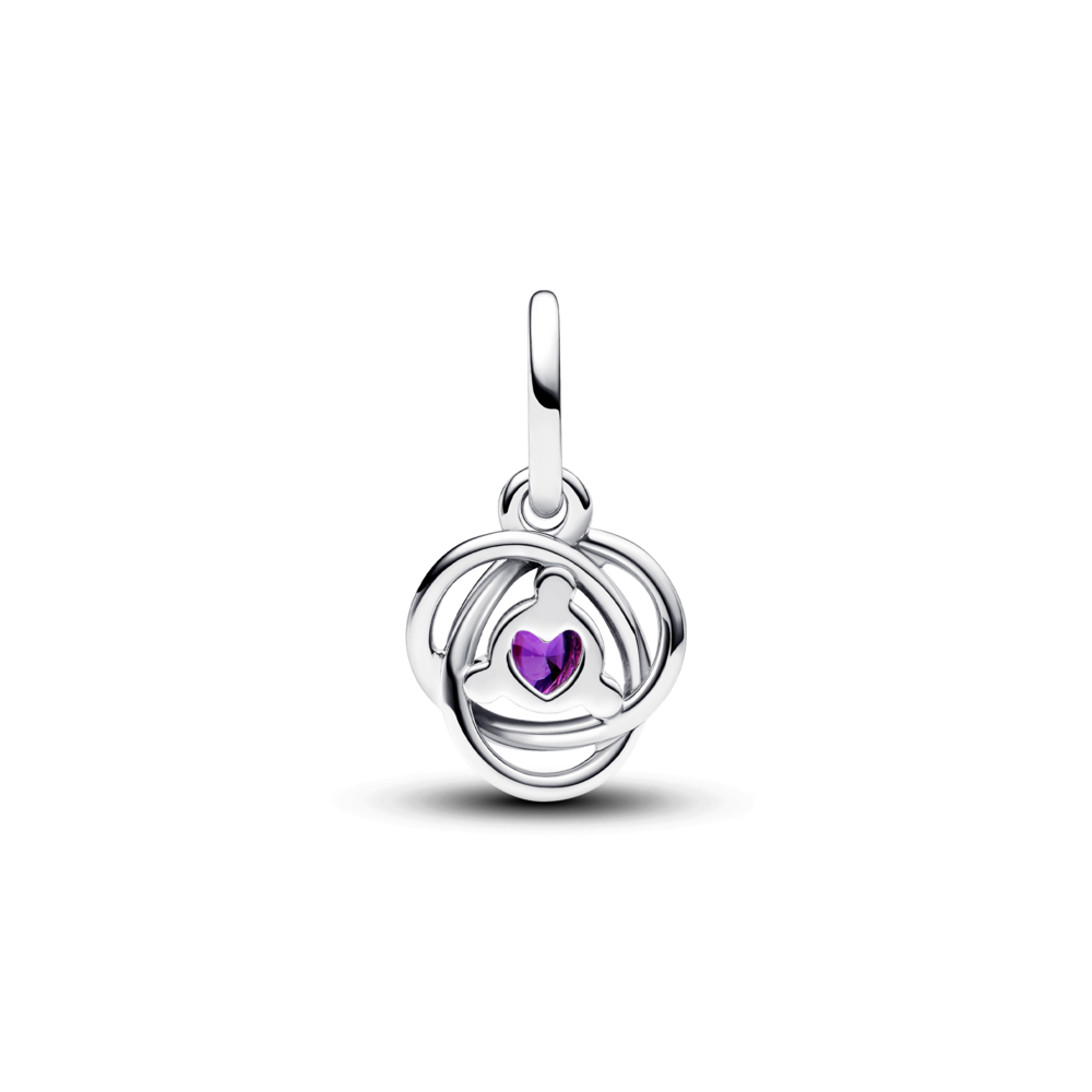 February Eternity Circle Dangle Charm