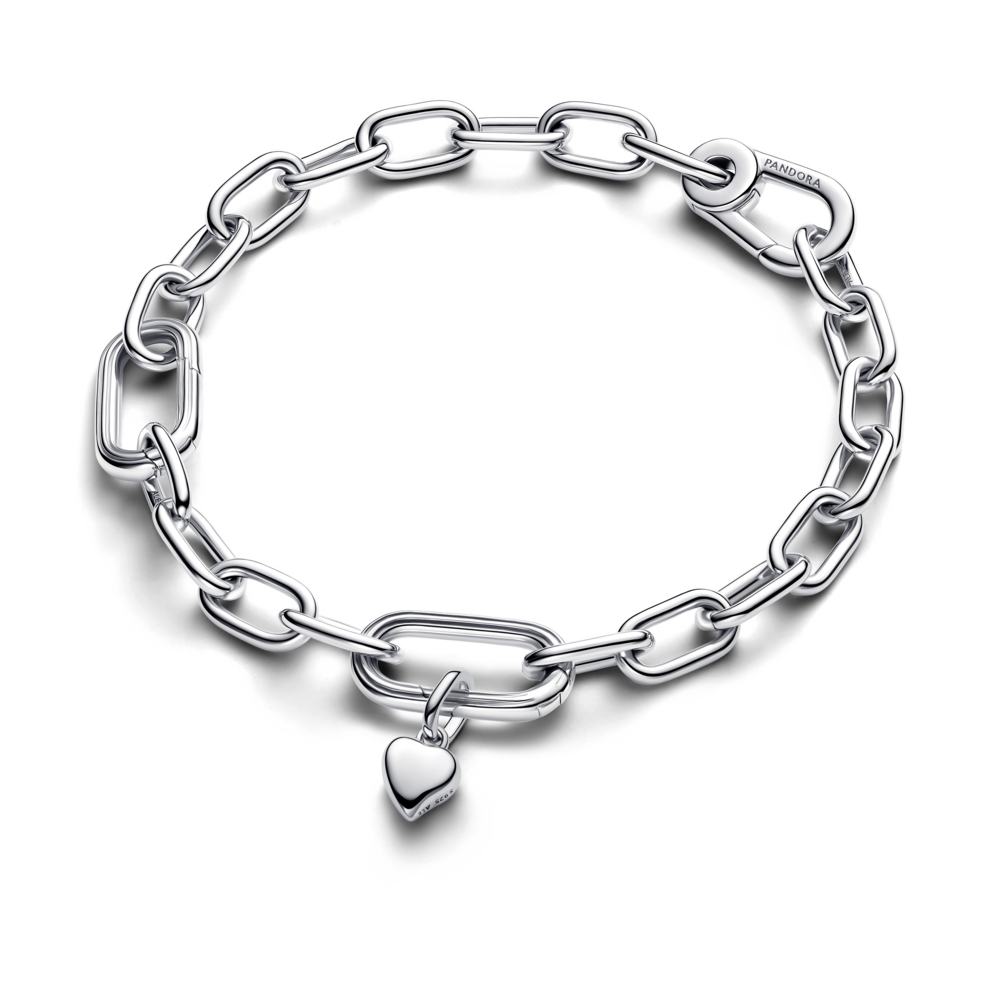 Asymmetric heart sterling silver mini dangle