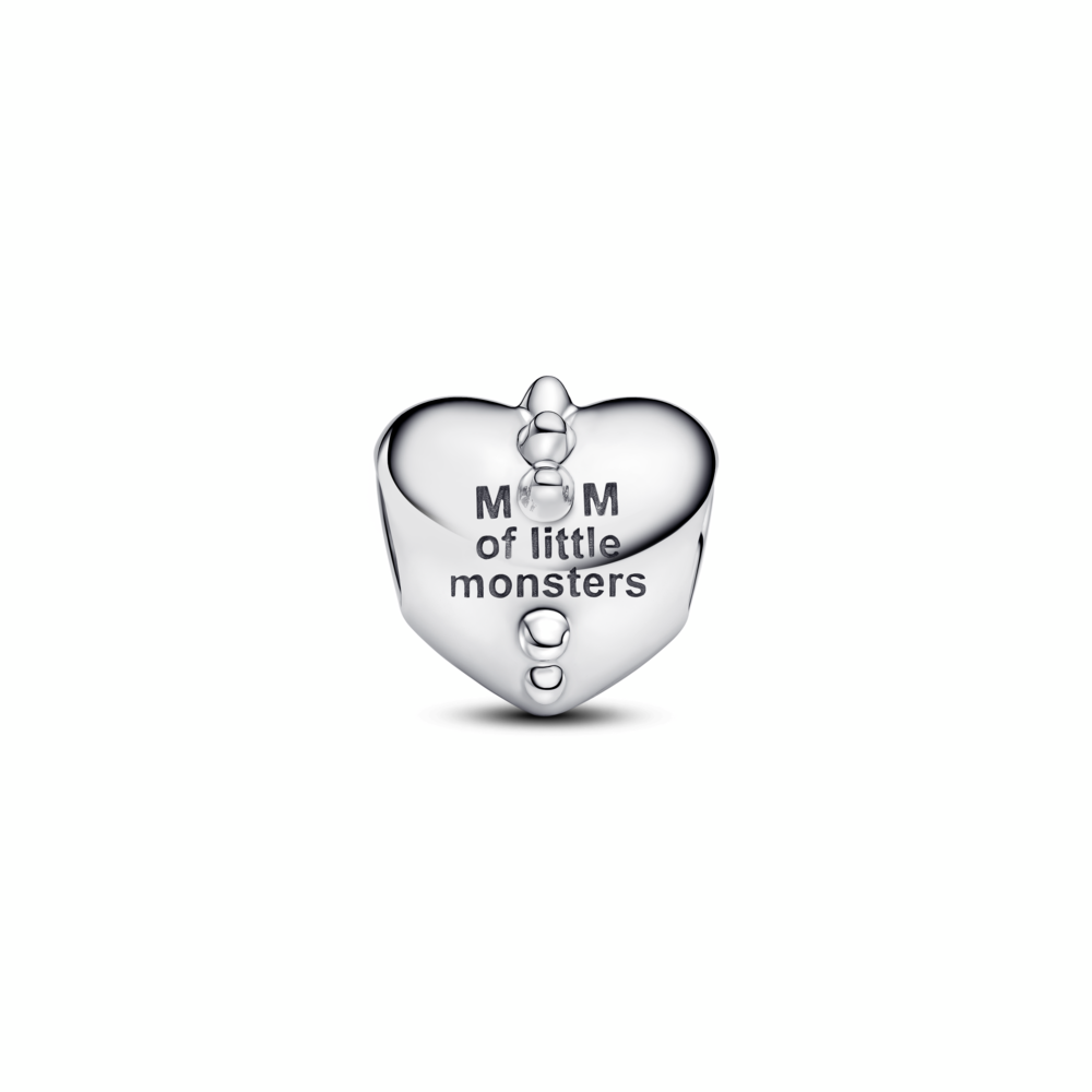 Mum's Little Monsters Heart Charm