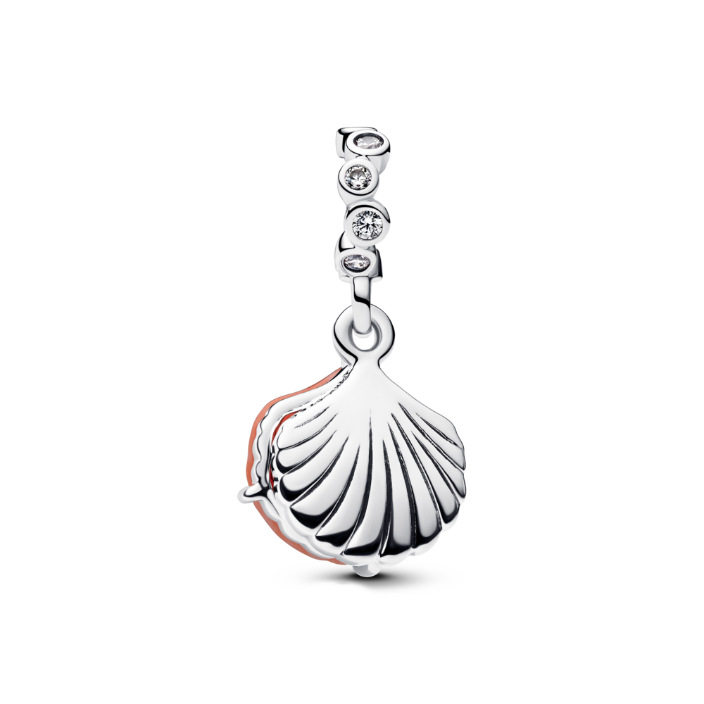 Coral-coloured Shell Double Dangle Charm