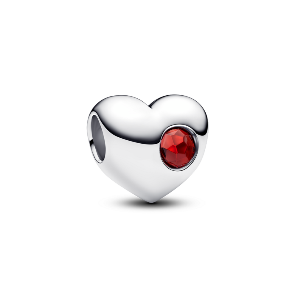 Engravable January Birthstone Heart Charm
Sterling silver