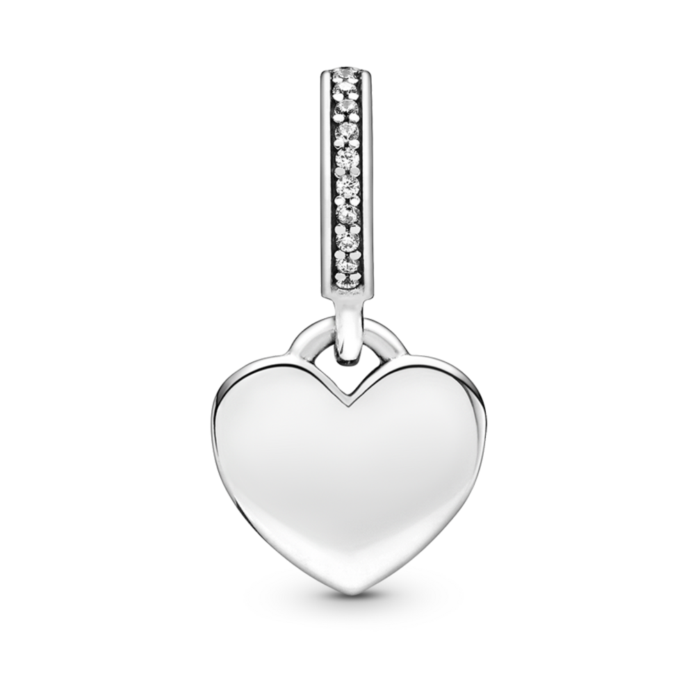 Engravable Heart Tag Dangle Charm