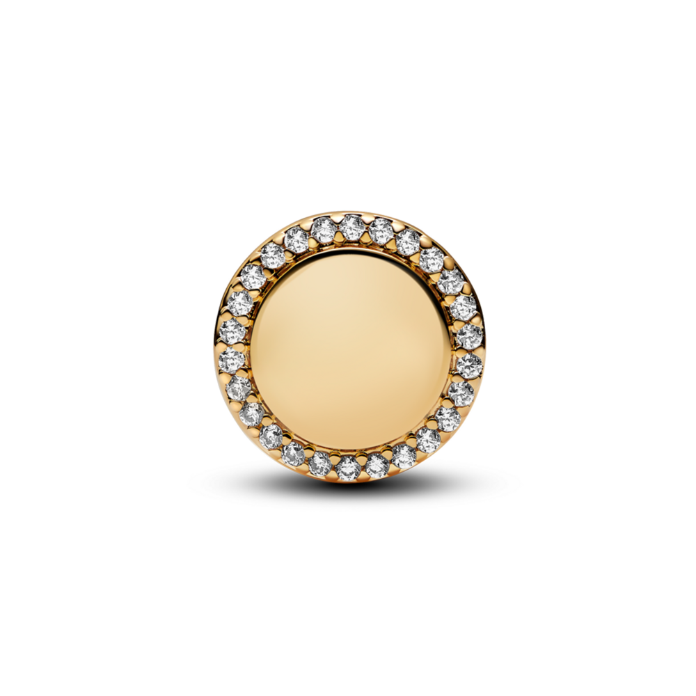 Engravable Sparkling Button Charm