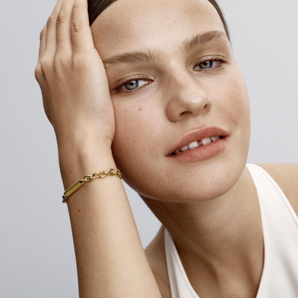 Engravable Bar Link Bracelet