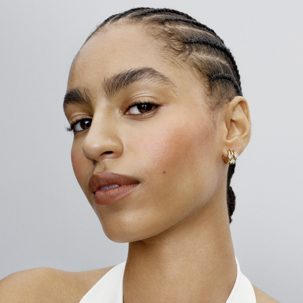 Triple Heart Hoop Earrings