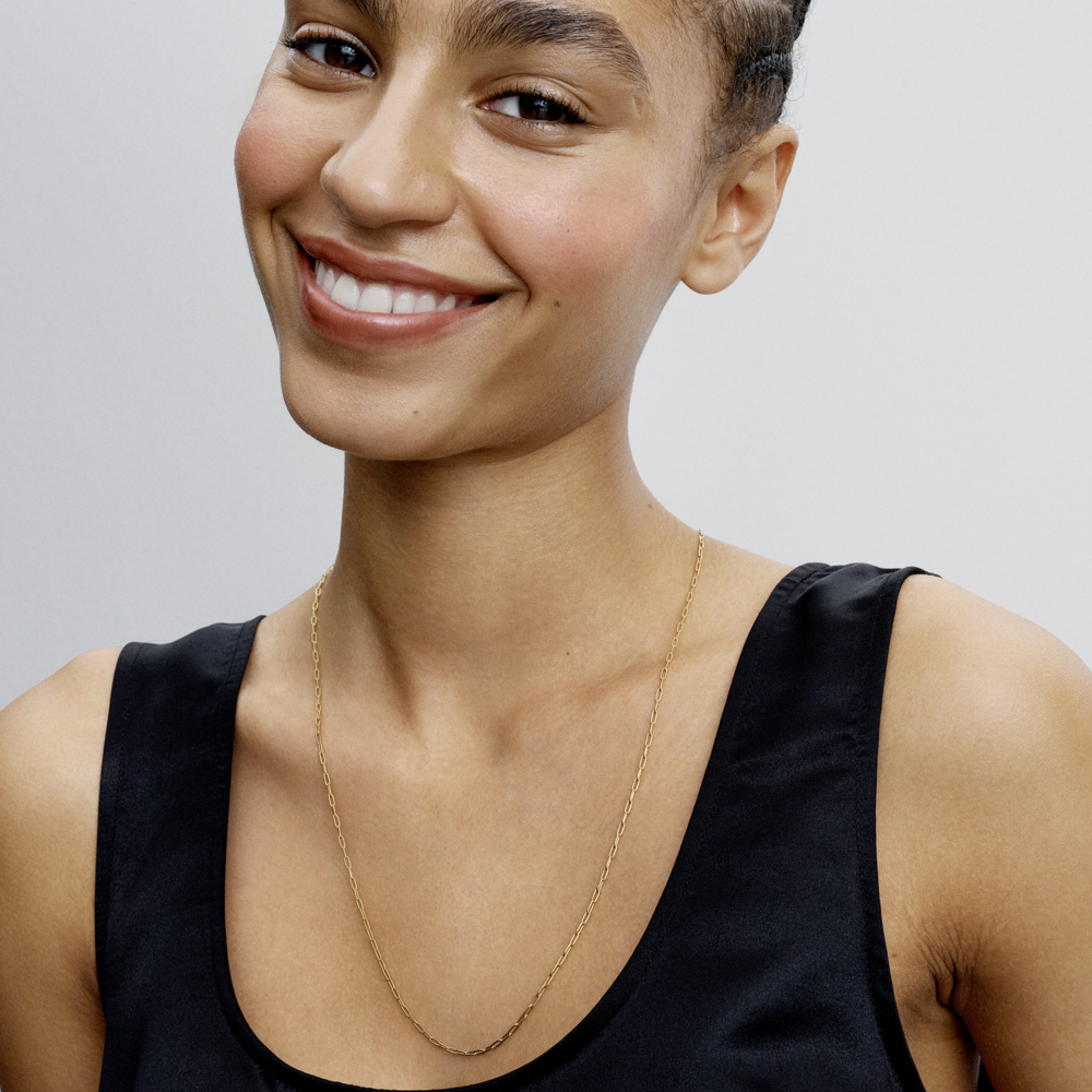 Elongated Link Chain Necklace