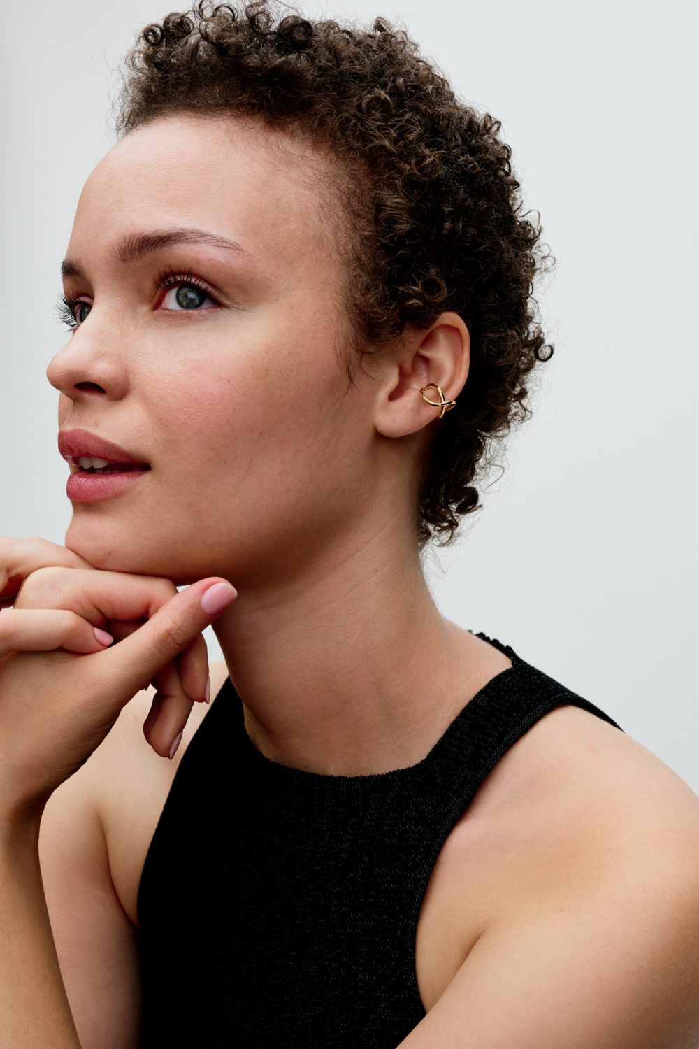 Pandora Gold Essence Organically Shaped Infinity Ear Cuff