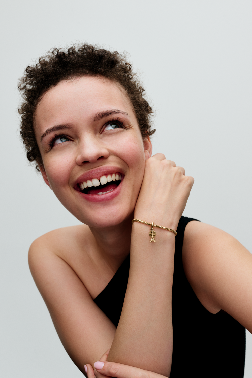 Paris Eiffel Tower Lab-Grown Diamond Engravable Double Dangle Charm