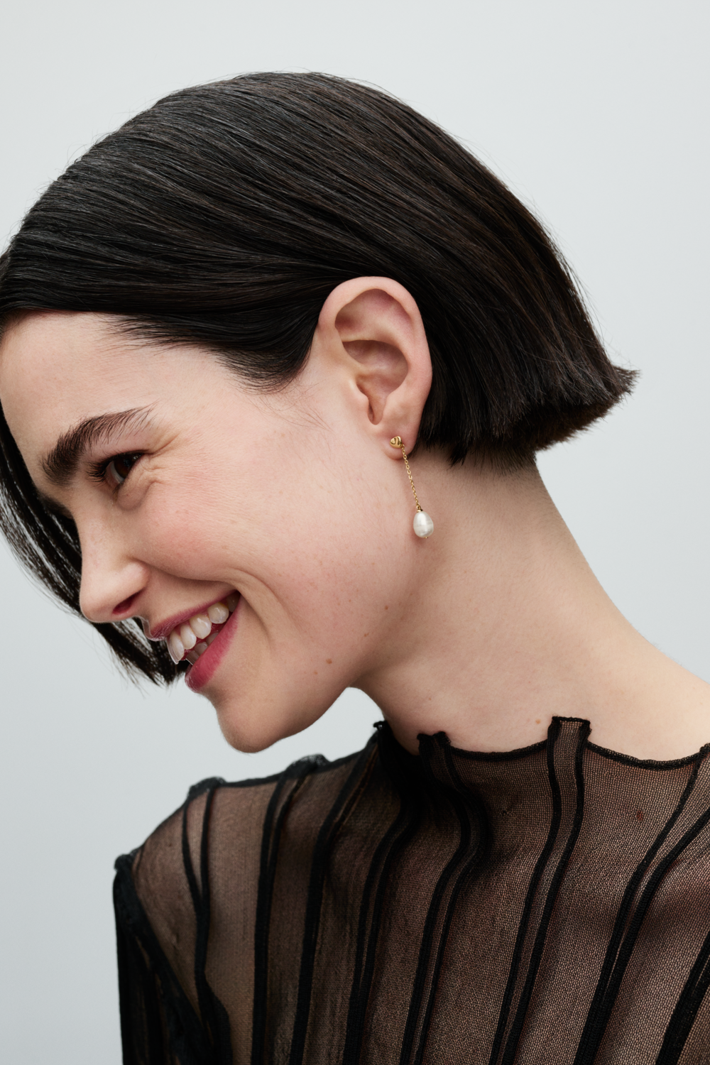 Treated Freshwater Cultured Pearl Drop Earrings