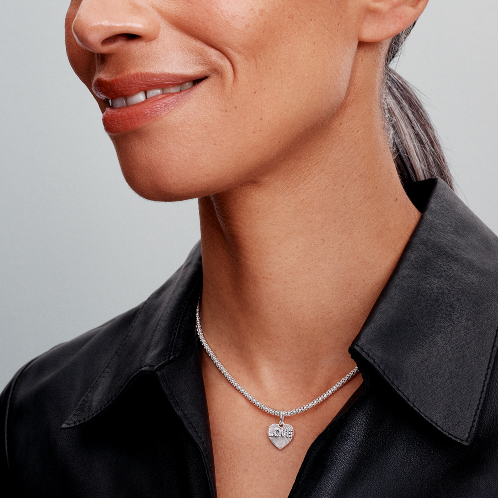 Engravable Love Heart Dangle Charm