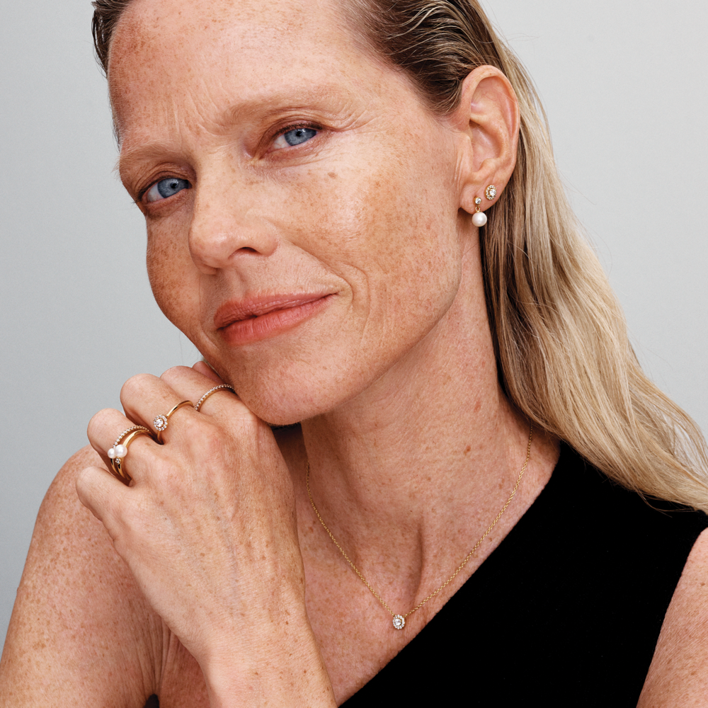 Triple Clear Stone Safety Chain