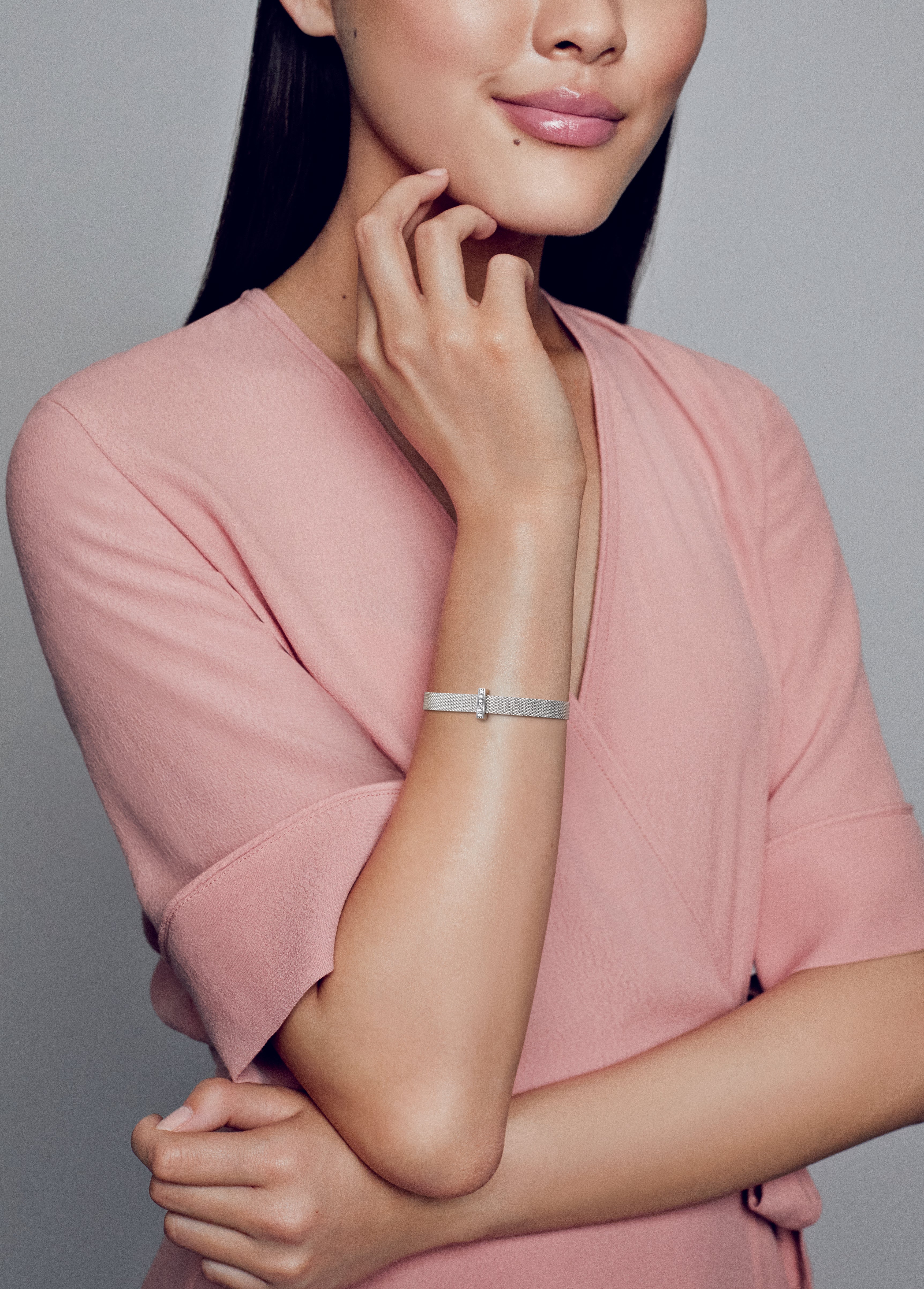 PANDORA Reflexions silver clip charm with clear cubic zirconia