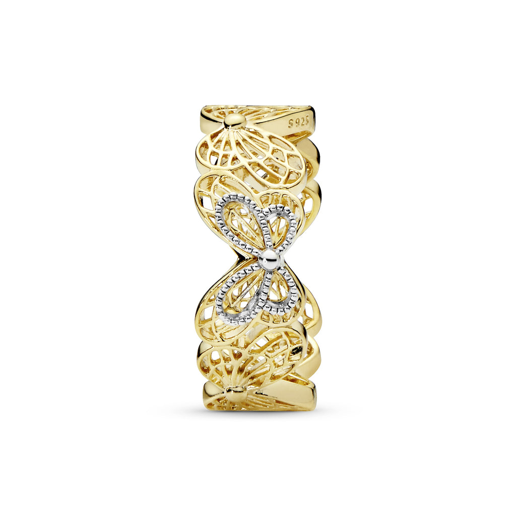 Pandora butterfly top ring gold
