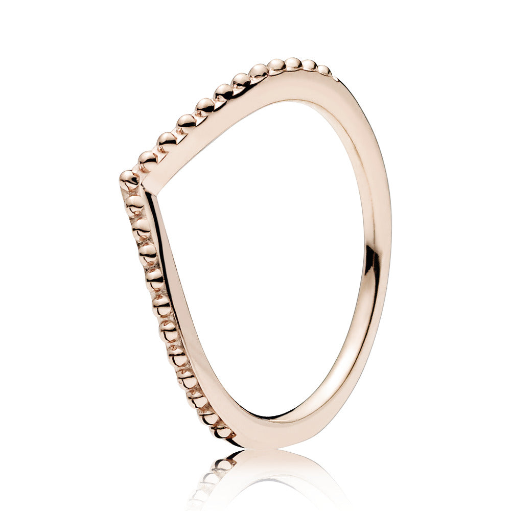 Wishbone 14k Rose Gold-plated ring