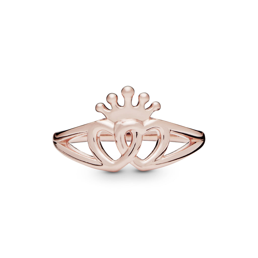 Interlocked crowned discount hearts pandora