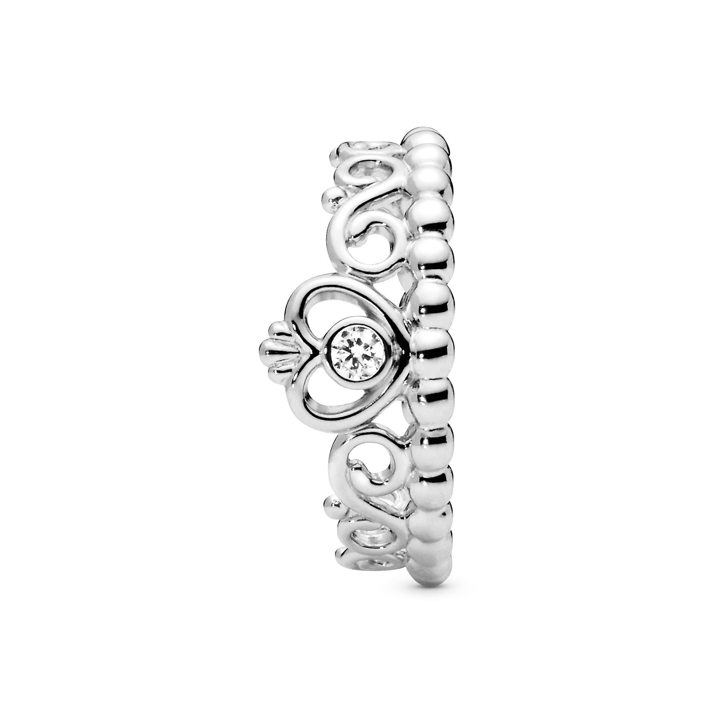 Silver ring with cubic zirconia