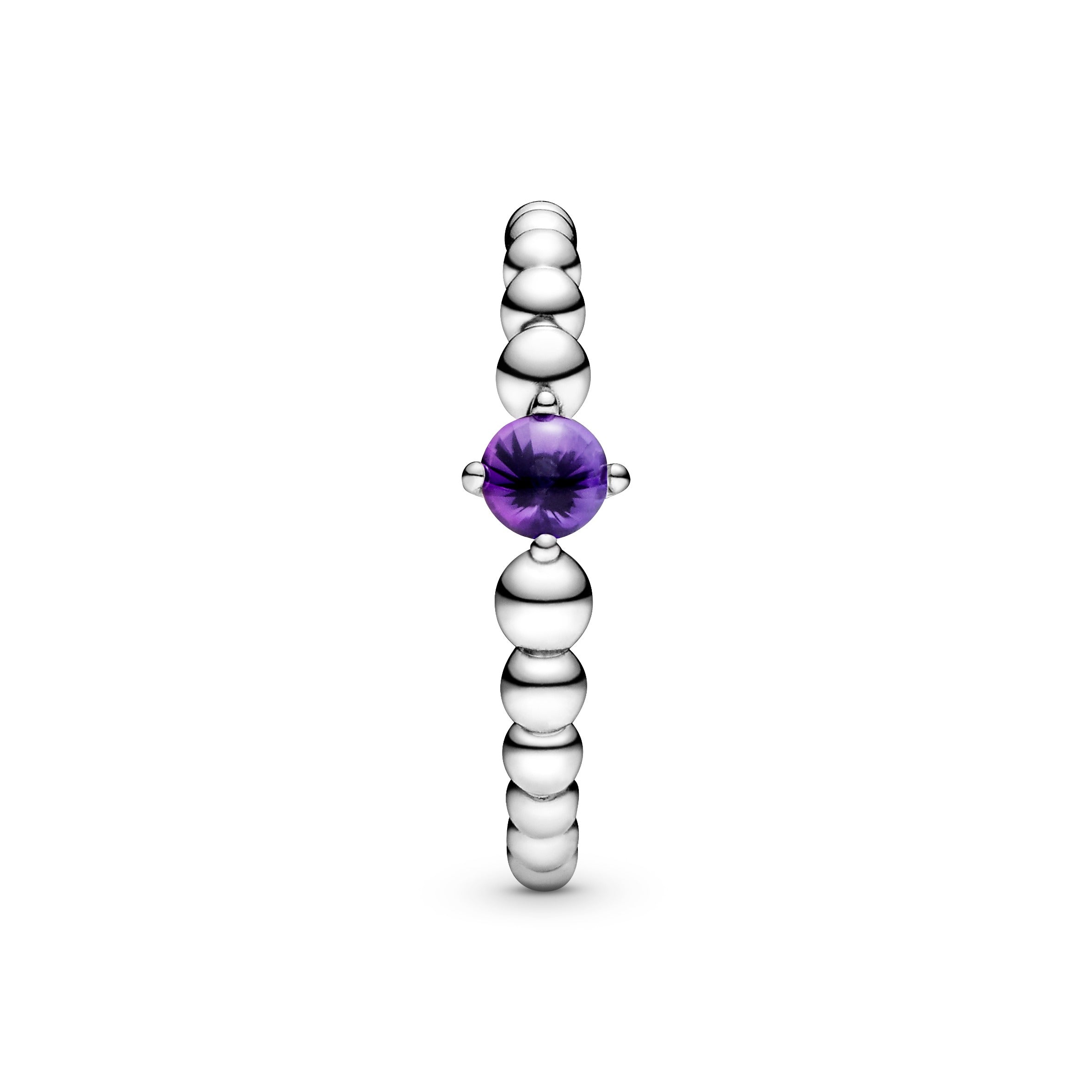 Sterling silver ring with treated purple topaz