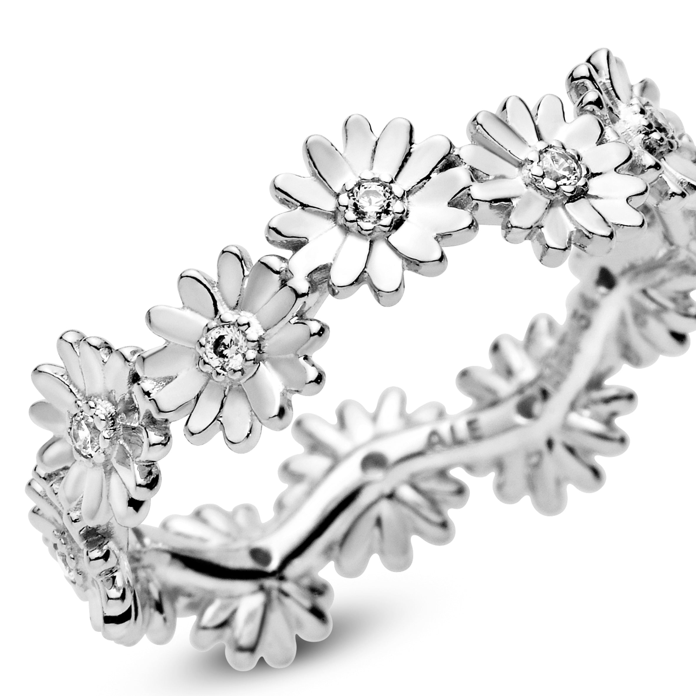 Sparkling Daisy Flower Crown Ring