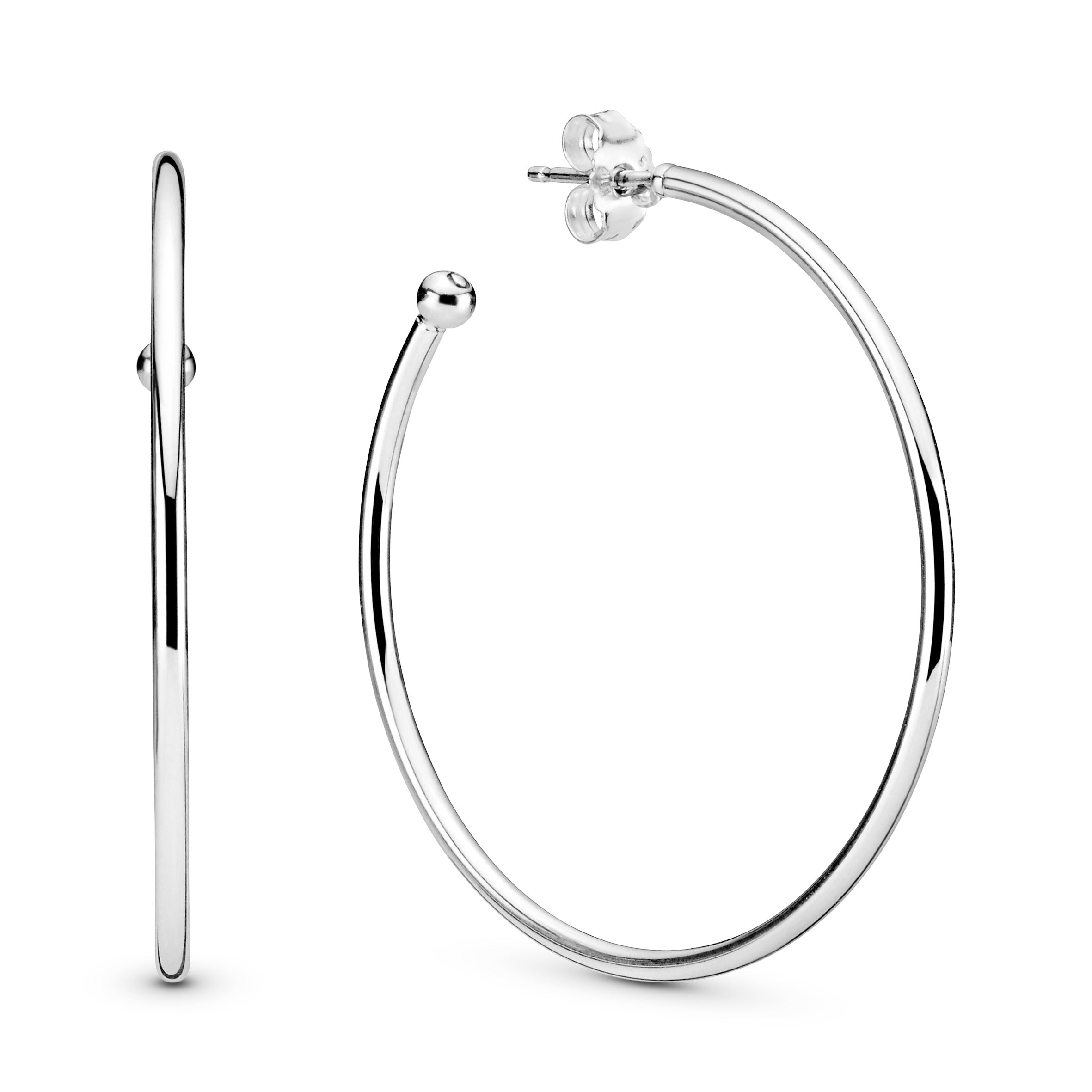 Silver hoop earrings