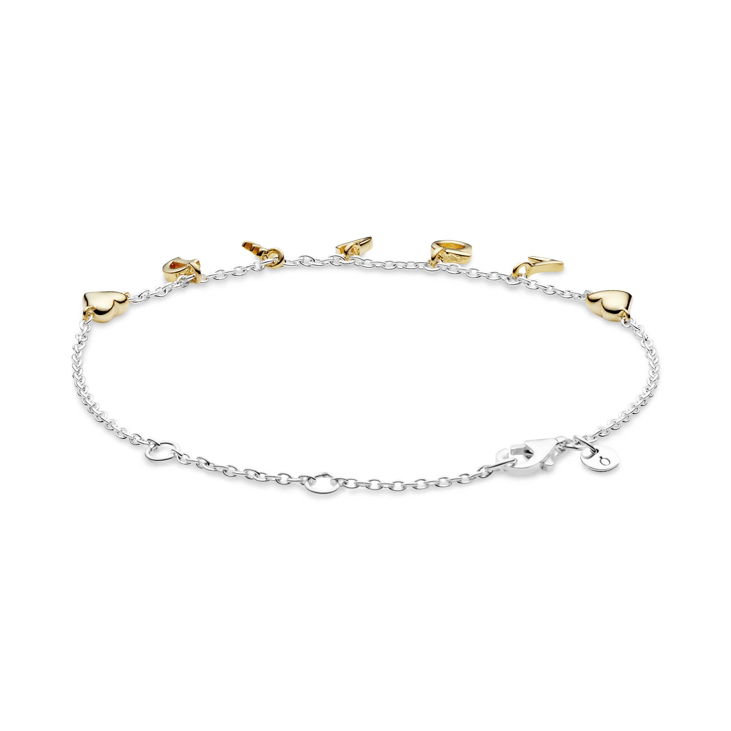 Loved 14k Gold Plated and silver bracelet
